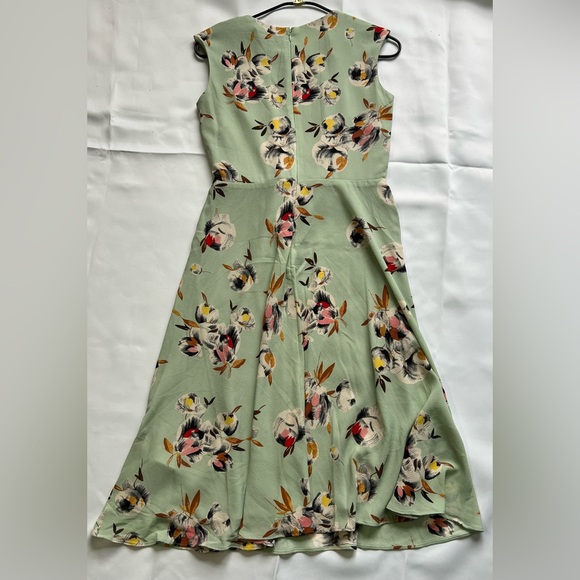 LAUREN RALPH LAUREN Floral Self Tie Front Waist Cap Sleeve A-Line Dress Size:2 - Picture 5 of 12